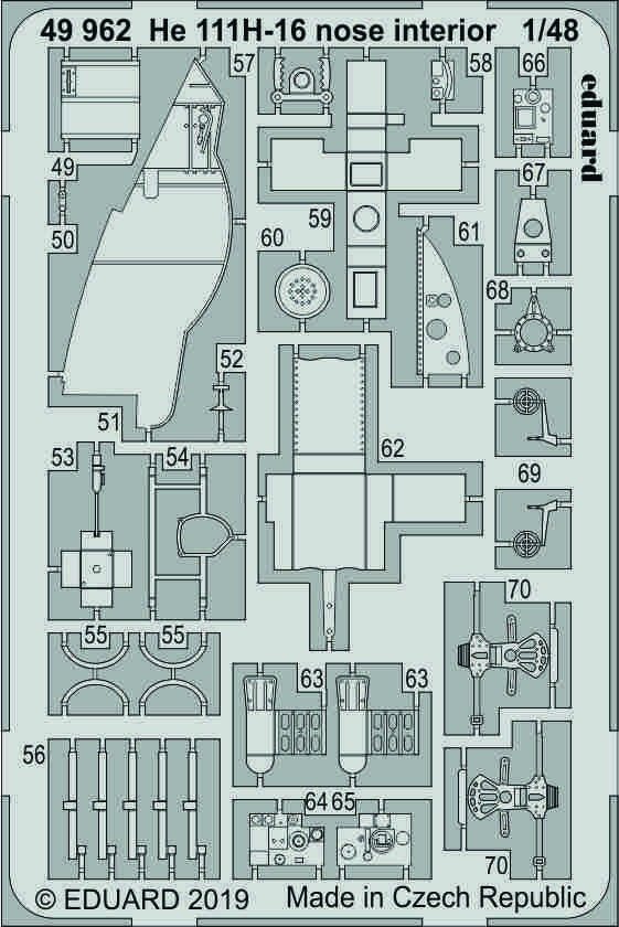 Eduard 49962 He 111H-16 nose interior 1/48 ICM – Bild 2