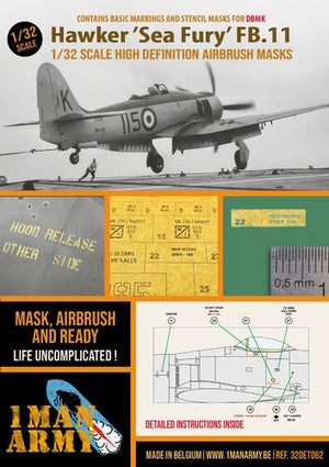 1 Man Army 32DET062 Hawker 'Sea Fury' FB.11 (DBMK) 1/32