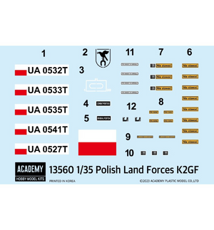 Academy 13560 Polish Land Forces K2GF 1/35 – immagine 2