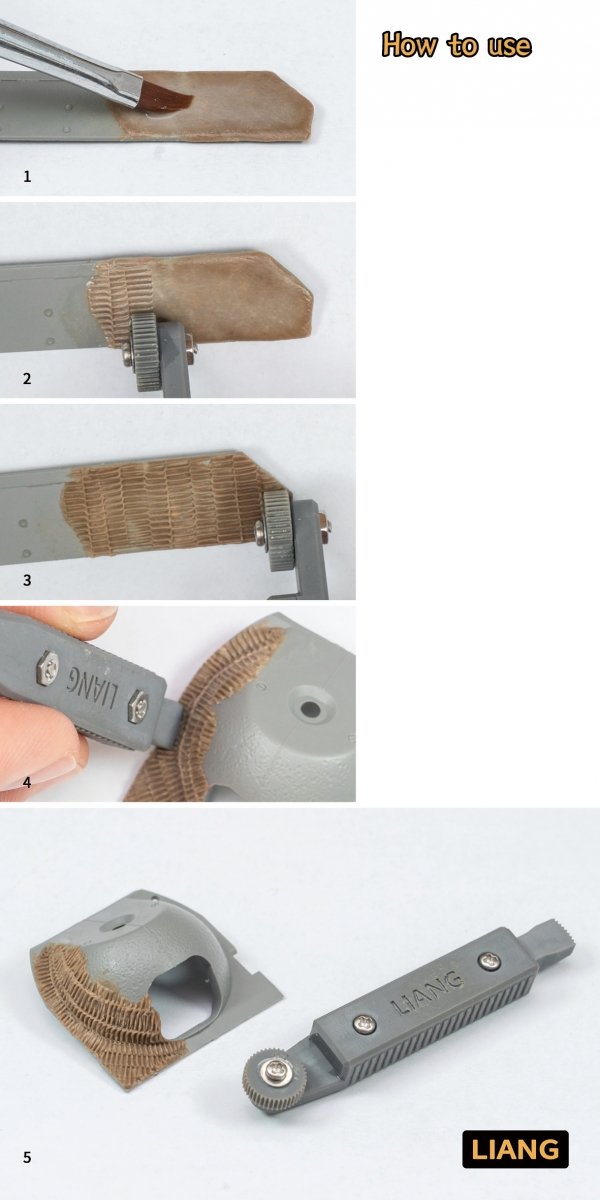 Outils Liang 0229A pour revêtement Zimmerit – image 6
