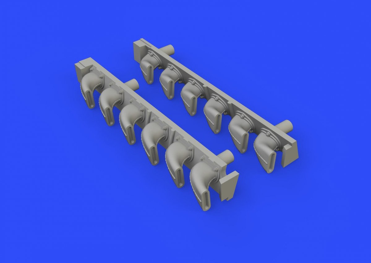 Eduard 648402 Bf 109G-6 exhaust stacks TAMIYA 1/48 – zdjęcie 3