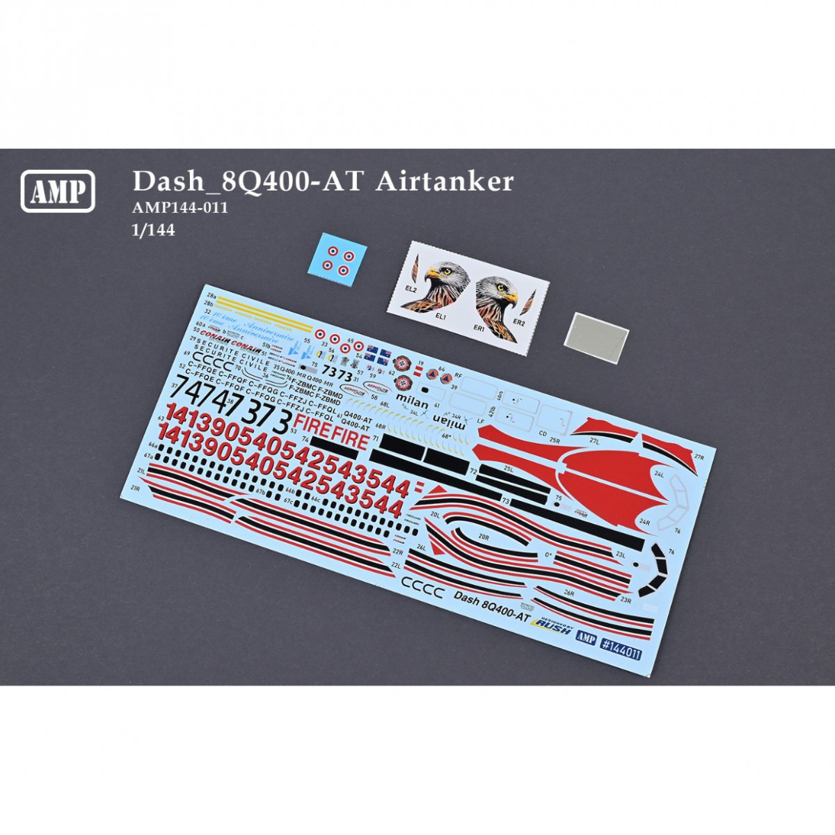 AMP 144011 Dash 8Q400-AT Airtanker - Canadian Short Range Commuter Airliner 1/144 – zdjęcie 2
