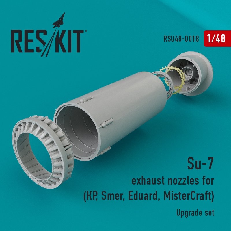 RESKIT RSU48-0018 Buses d'échappement Su-7 pour (КР, Smer, Eduard, MisterCraft) 1/48