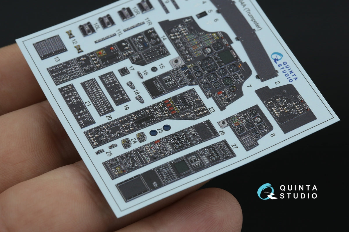 Quinta Studio QDS-35132 AH-64A 3D-Printed coloured Interior on decal paper (Trumpeter) (Small version) 1/35 – Bild 7