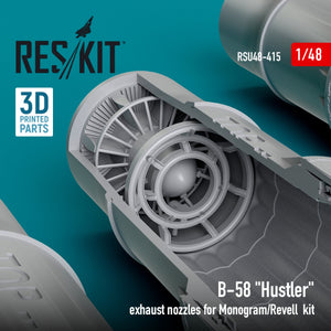 RESKIT RSU48-0415 B-58 &amp;quot;Hustler&amp;quot; exhaust nozzles for Monogram/Revell kit (3D Printed) 1/48 – immagine 2