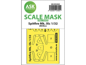 Art Scale Kit M32069 Spitfire Mk.IXc One-Sided Fit Mask for Revell 1/32