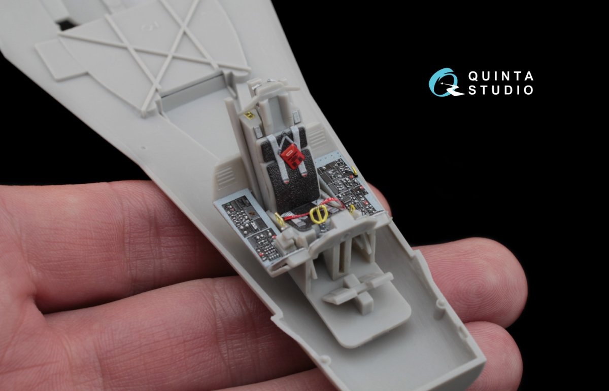 Intérieur imprimé en 3D et coloré sur papier décalcomanie Quinta Studio QD48035 F-16C (pour maquette Hasegawa) 1/48 – image 5