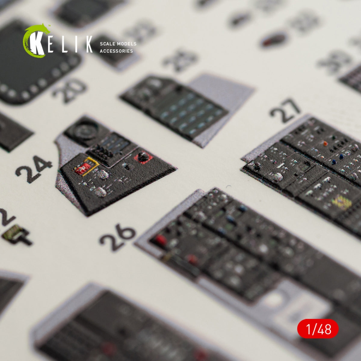 KELIK K48064 F-14D TOMCAT INTERIOR 3D DECALS FOR AMK KIT 1/48 – immagine 6