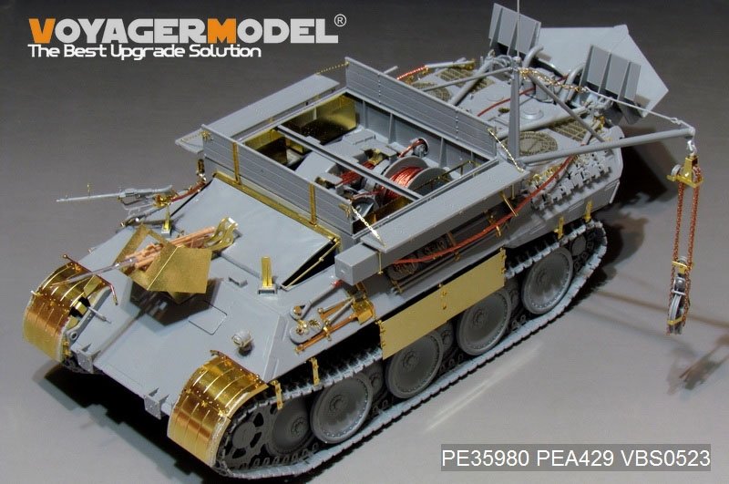 Maquette Voyager PE35980 Bergepanther Ausf.A allemand de la Seconde Guerre mondiale (type tardif, porte-outils Panther G) - Base pour TAKOM 2101 au 1/35 – image 8