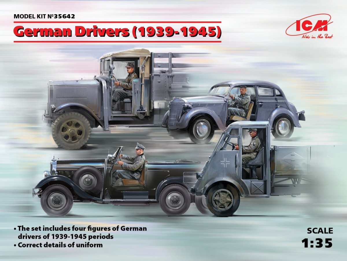 ICM 35642 Conducteurs allemands (1939-1945) (4 figurines) (1/35)