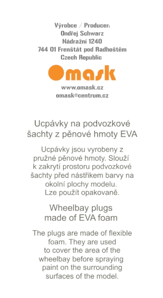 Omask 74818 Mig 21 wheel bay plugs (for Eduard) 1/48 – immagine 2