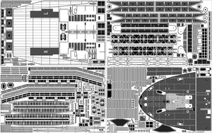 Pontos 27010fn 1/200 USS CV-6 Enterprise 1942 Detail Up Set (Teak Tone wooden deck) 1/200 – immagine 10