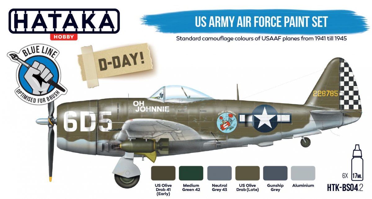 Hataka HTK-BS04.2 - US Army Air Force paint set (6x17ml) – image 3