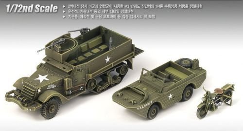 Academy 13408 M3 HALF TRACK &amp;amp; 1/4ton AMPHIBIAN VEHICLE 1/72 – Bild 2