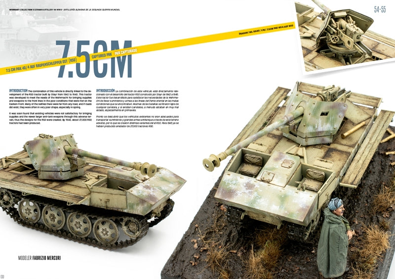 AK Interactive AK4907 WORN ART COLLECTION ISSUE 05 – GERMAN ARTILLERY - Bilingual English/Spanish – Bild 4