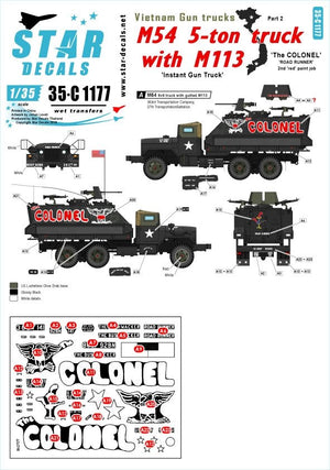 Star Decals 35-C1177 Camions armés du Vietnam 2 1/35