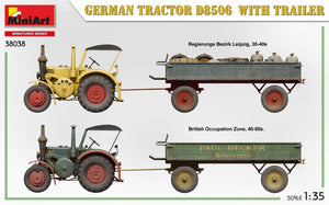 MiniArt 38038 German Tractor D8506 with trailer 1/35 – immagine 4