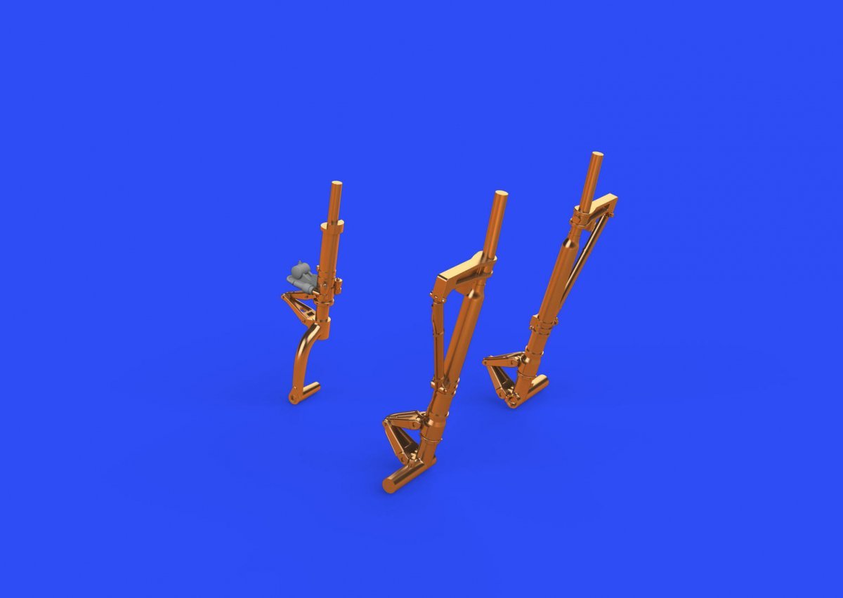 Eduard 648784 P-38J undercarriage legs BRONZE TAMIYA 1/48 – immagine 3
