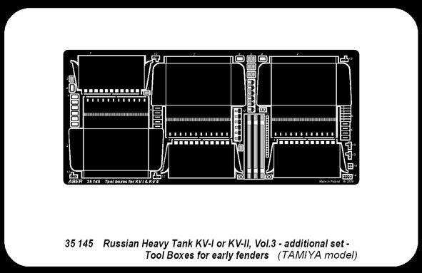 Aber 35145 Radziecki czolg ciezki KWI lub KW-II cz.3 zasobniki na narzedzia (TAM) 1/35 – imagen 4
