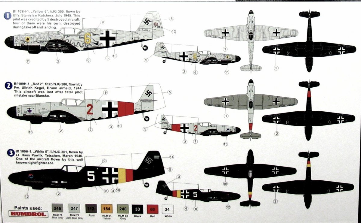 AZ-Model AZ7543 Bf 109H-1 Nachthöhenjager 1/72 – immagine 2