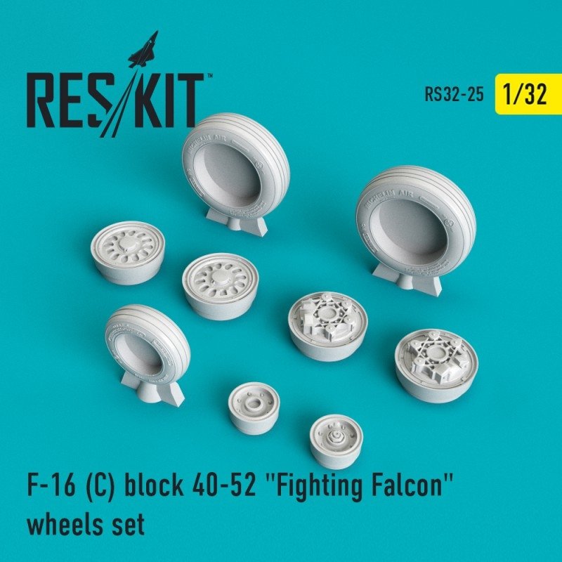 RESKIT RS32-0025 F-16 (C) block 40-52 &amp;quot;Fighting Falcon&amp;quot; wheels set 1/32