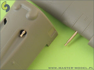 Master AM-32-005 Bf 109 E3 - E9, T armament set (MG 17 tips, MG FF barrels) 1/32 – immagine 5