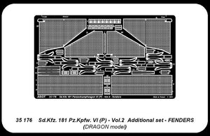 Aber 35176 Sdkfz.181 Pzkpfw.VI (P) vol.2 - Additional set Fenders 1/35 – Bild 2