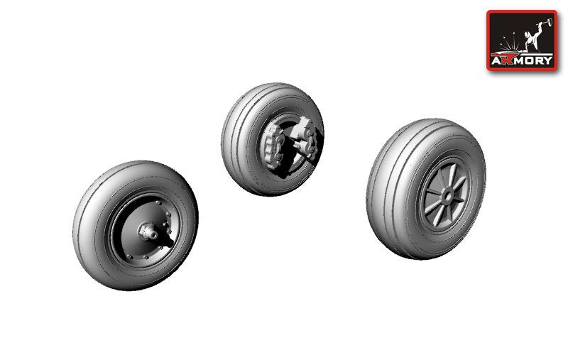 Armory Models AW72304 T-28 Trojan wheels 1/72 – imagen 2