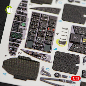 KELIK K48050 MH-60K BLACK HAWK INTERIOR 3D DECALS FOR ITALERI KIT 2666 1/48 – immagine 5