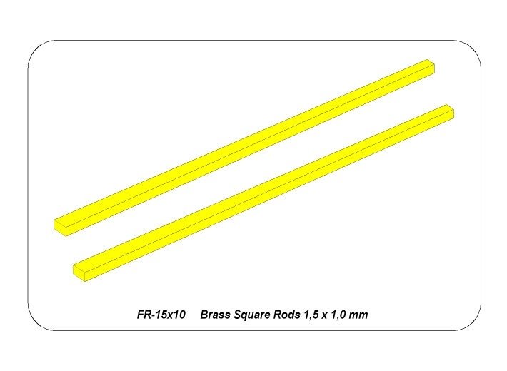 Aber FR15x10 Tiges rectangulaires en laiton 1,5x1,0 mm longueur 245mm x 2 / Tiges plates en laiton 1,5x1,0 mm longueur 245mm x2 pièces. – image 5