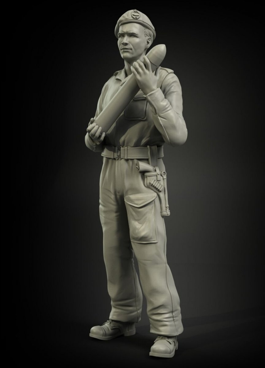 Panzer Art FI35-051 British RAC North Africa loading 75mm ammo soldier No.1 1/35 – imagen 3