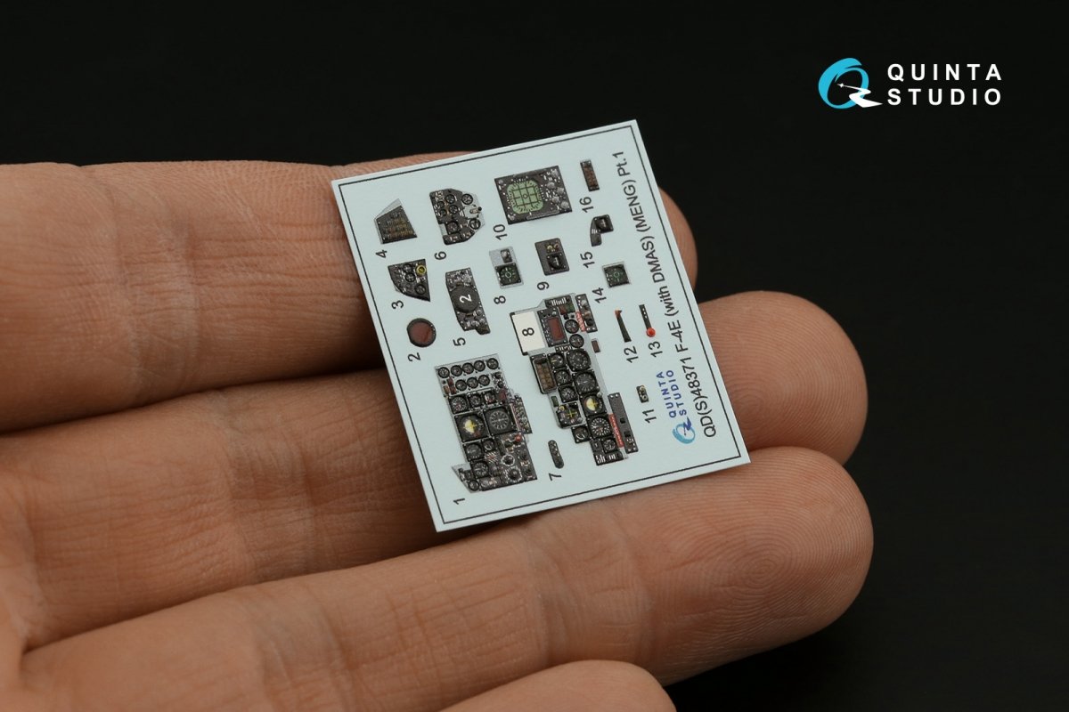 Quinta Studio QDS-48371 F-4E with DMAS 3D-Printed &amp;amp; coloured Interior on decal paper (Meng) (Small version) 1/48 – imagen 3