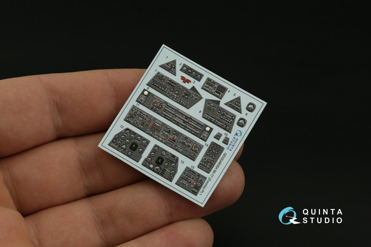 Quinta Studio QDS-48354 Mi-17 (Mi-8MT Export version) 3D-Printed &amp;amp; coloured Interior on decal paper (Zvezda) (Small version) 1/48 – zdjęcie 3