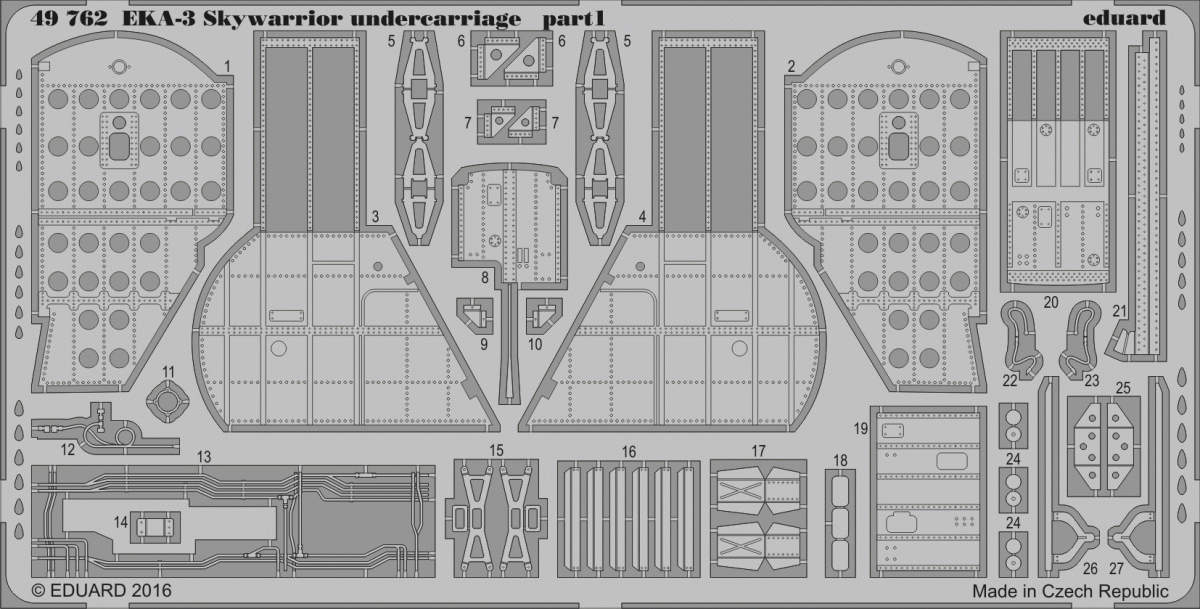 Eduard 49762 EKA-3 Skywarrior undercarriage TRUMPETER 1/48 – Bild 2