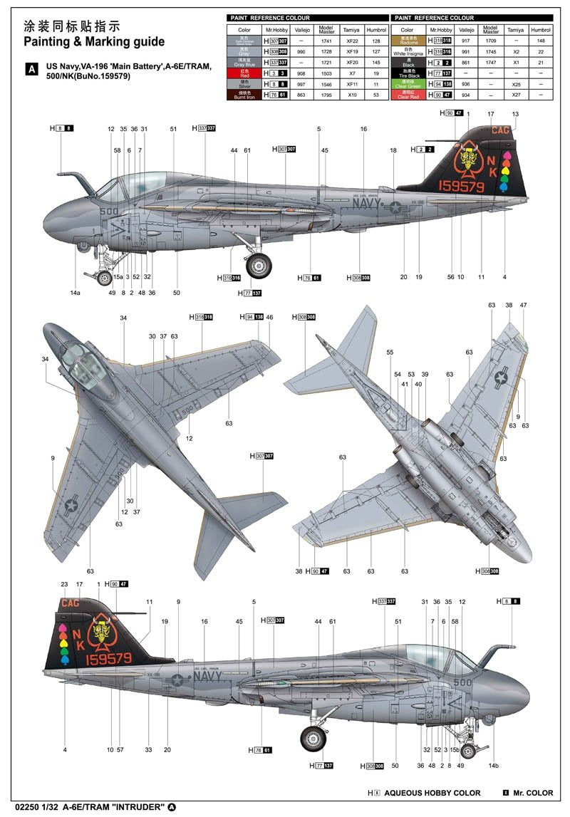 Trumpeter 02250 Grumman A-6E Intruder 1/32 – imagen 3