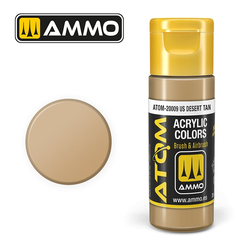 AMMO de Mig Jimenez 20009 ATOM COLOR US Desert Tan 20ml