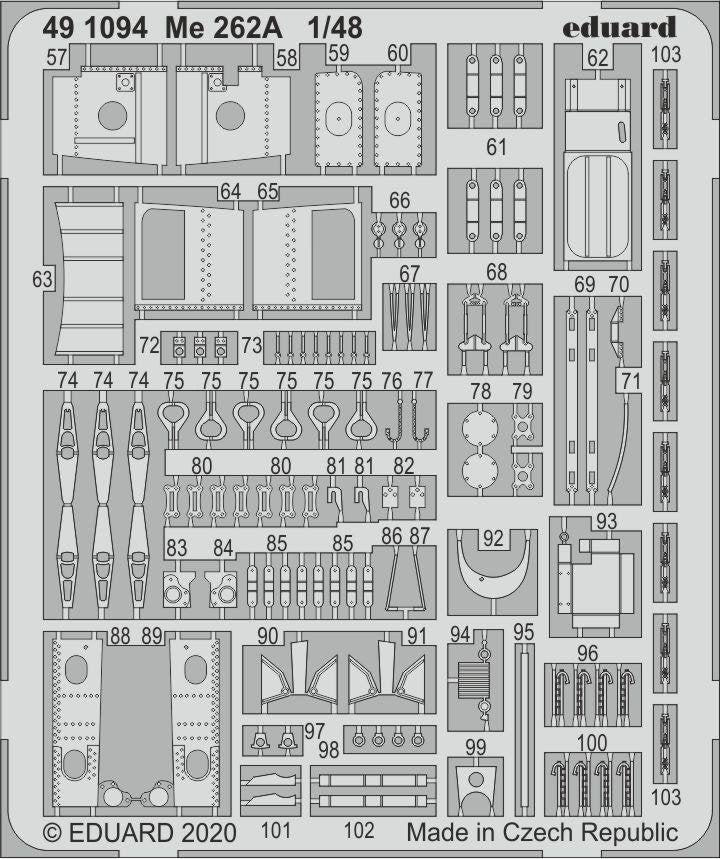 Eduard 491094 Me 262A 1/48 HOBBY BOSS – imagen 2