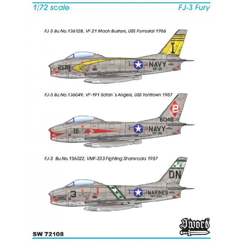 Sword 72108 FJ-3 Fury 1/72 – immagine 2