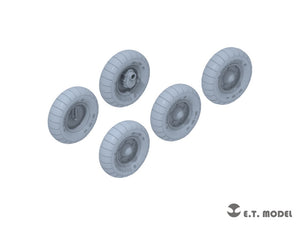 E.T. Model P35-139 WWII German Kübelwagen Type82 Sagged wheels Balloon tyre For TAMIYA Kit 1/35 – immagine 2