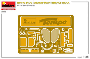 Camion d&amp;#39;entretien ferroviaire MiniArt 38063 Tempo E400 avec personnel 1/35 – image 2