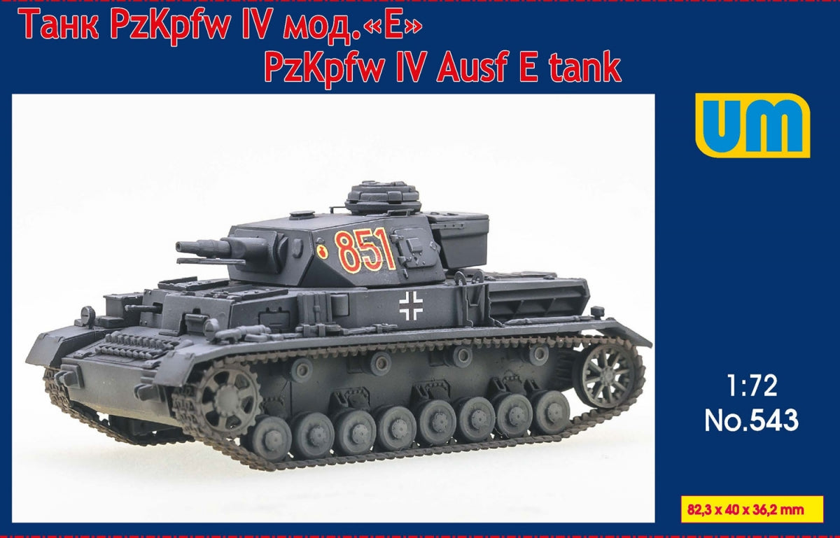 Unimodels 543 PzKpfw IV Ausf E Char 1/72
