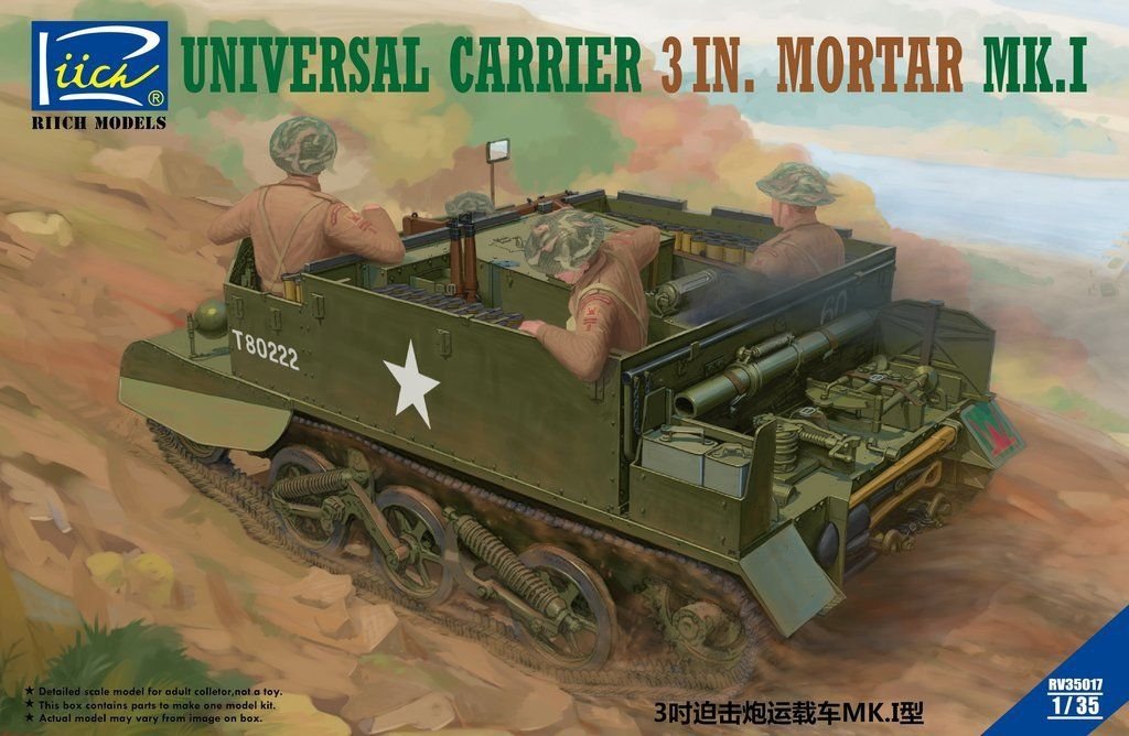Riich Models RV35017 Universal Carrier 3 inch mortar Mk. I 1/35