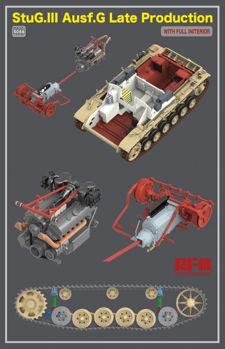 Rye Field Model 5088 StuG.III Ausf.G Late Production with full interior 1/35 – immagine 3