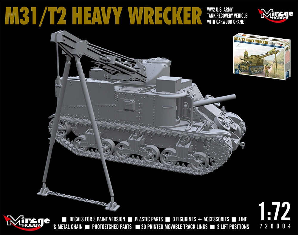 Mirage Hobby 720004 M31/T2 Heavy Wrecker WW2 US. Army 1/72 – Bild 2