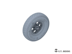 E.T. Model P35-133 WWII German Sd.Kfz.7(8t) Sagged Front Wheels &amp;amp; Spare Wheel Type.2 for Dragon / Trumpeter kit 1/35 – immagine 3