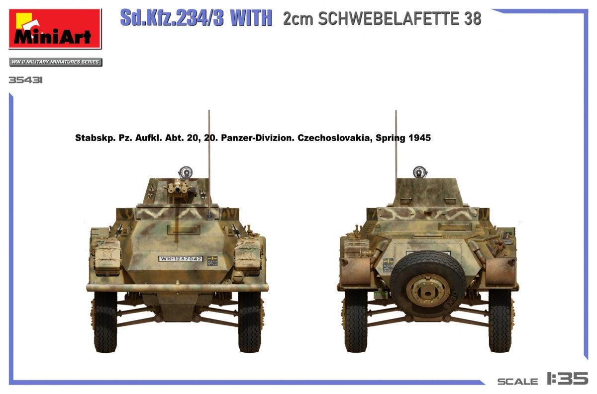 MiniArt 35431 Sd.Kfz.234/3 With 2cm Schwebelafette 38 1/35 – Bild 13