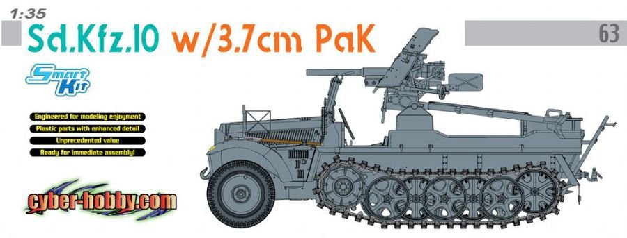 Cyber Hobby 6709 Sd.Kfz.10 w/3.7cm PaK 1/35