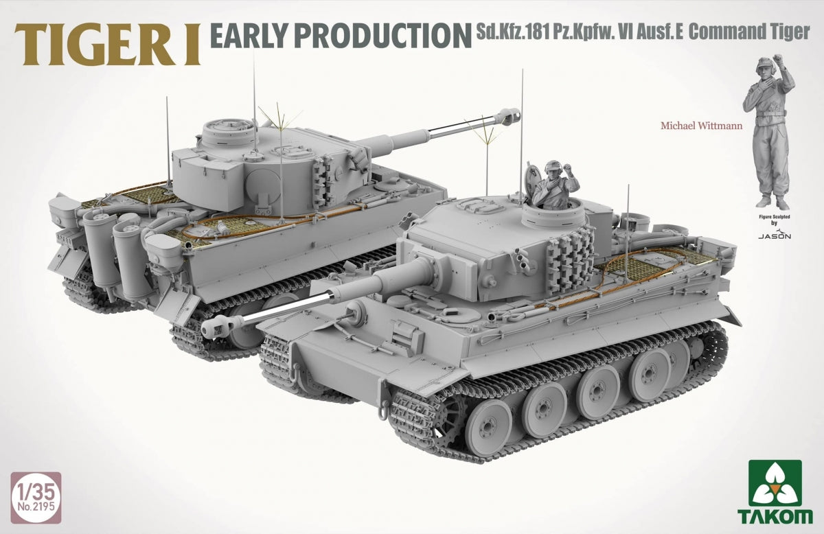 Takom 2195 TIGER I EARLY-PRODUCTION Sd.Kfz.181 Pz.Kpfw.VI Ausf.E Command Tiger 1/35 – zdjęcie 3