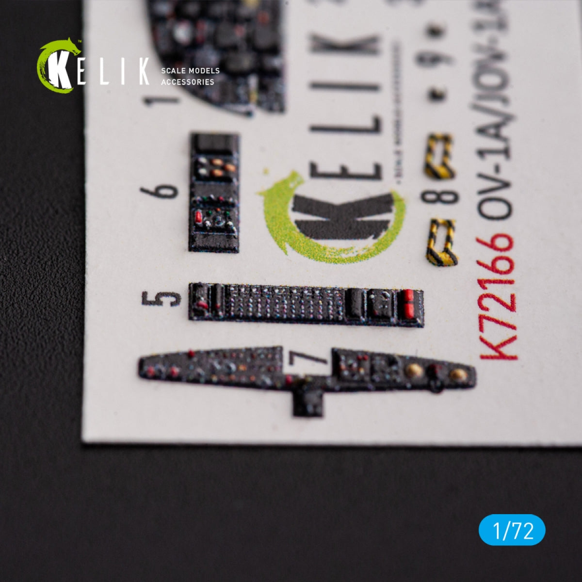 KELIK K72166 OV-1A/JOV-1A MOHAWK - interior 3D decals for ClearProp kit 1/72