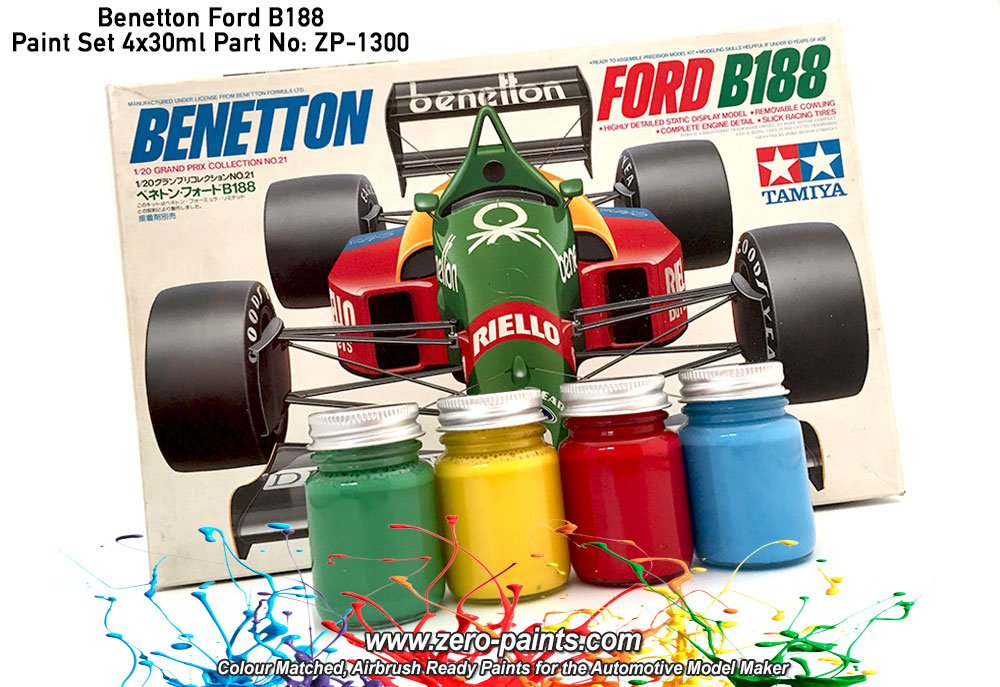 Peinture Zero Paints ZP-1300 Benetton Ford B188, 4 x 30 ml – image 2